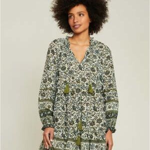 Veronica Beard Green Floral Tunic (F-023)